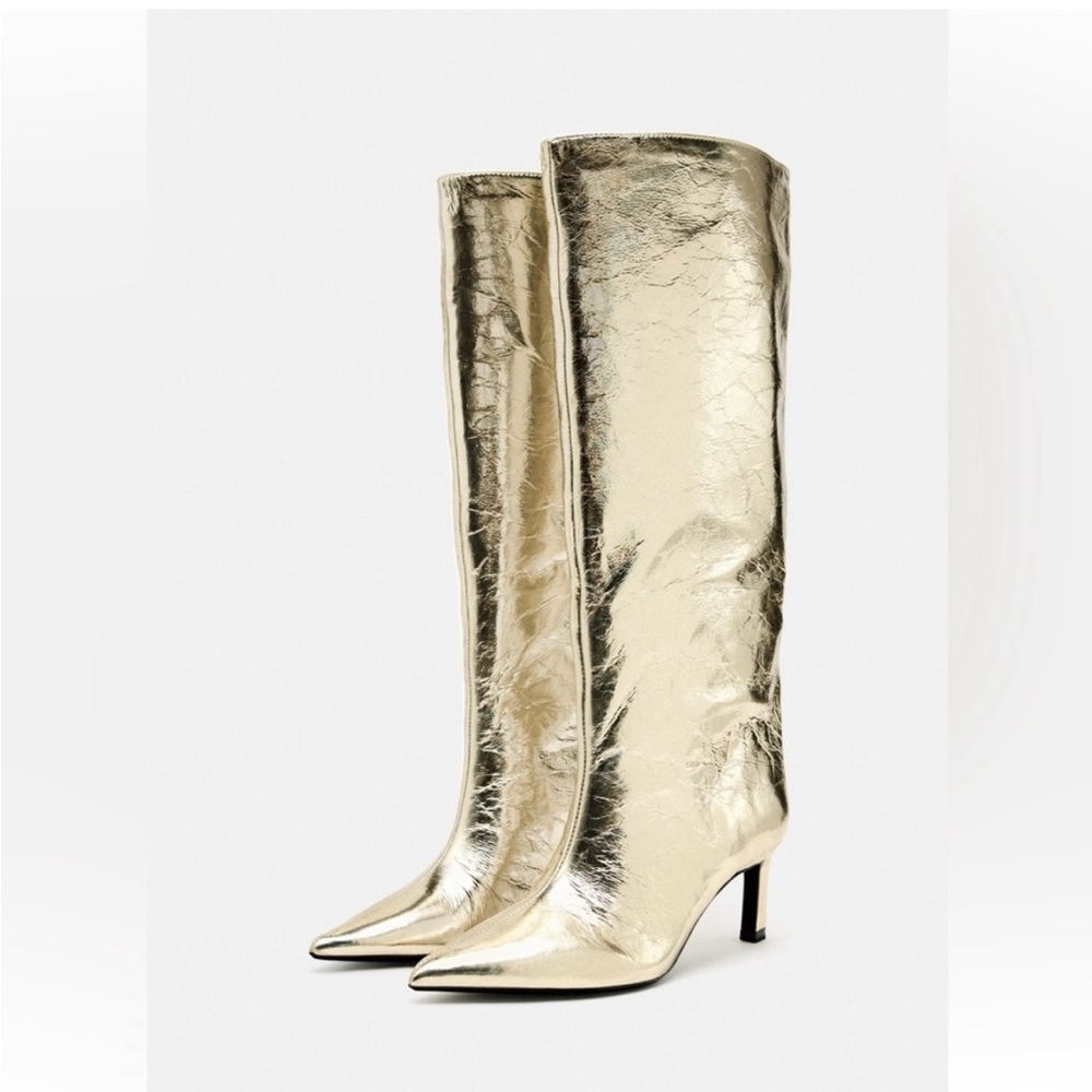 Gold Zara Boots